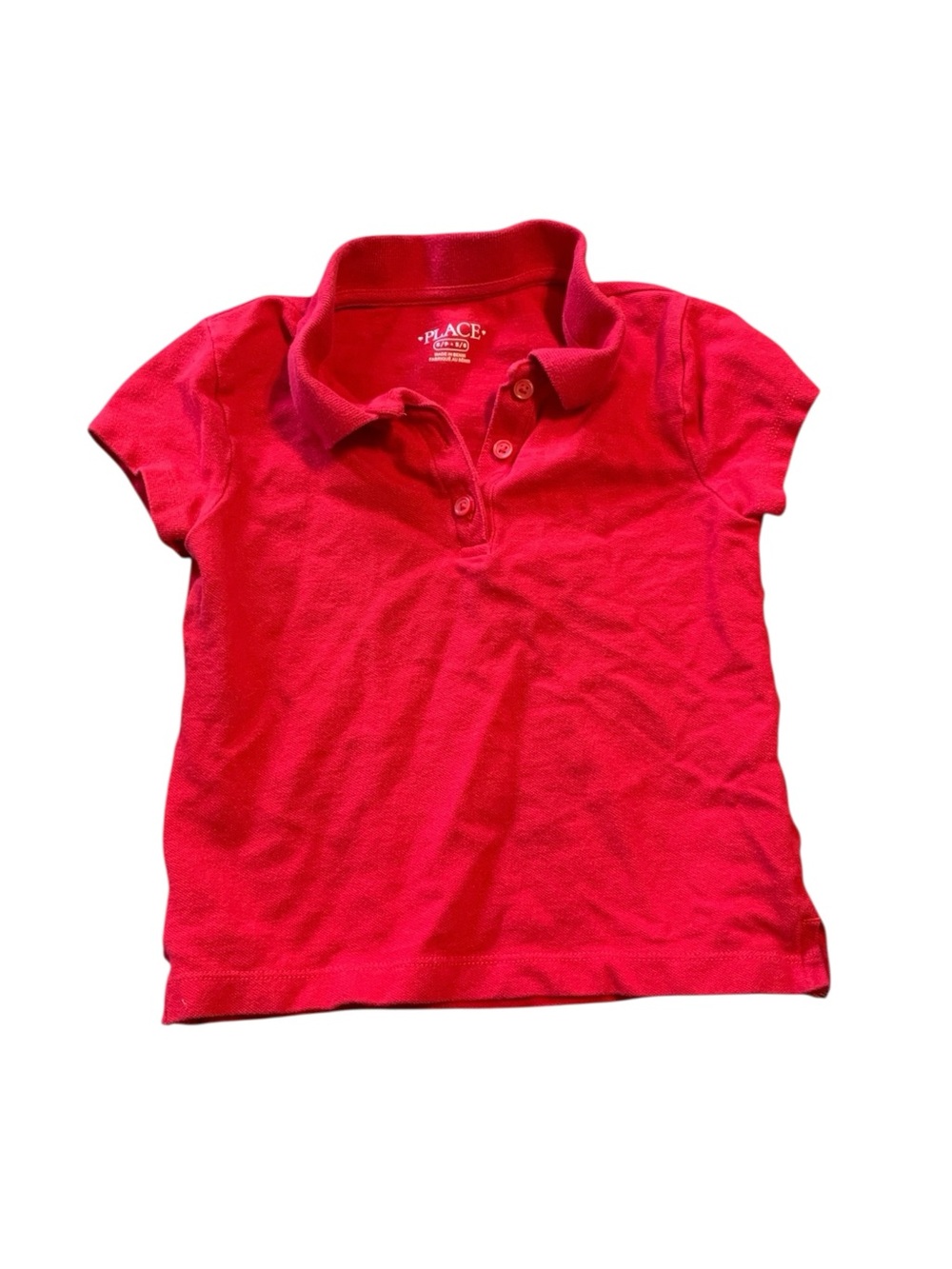 The Children’s Place Red Collared Uniform Polo Shirt size 5/6 Girl
